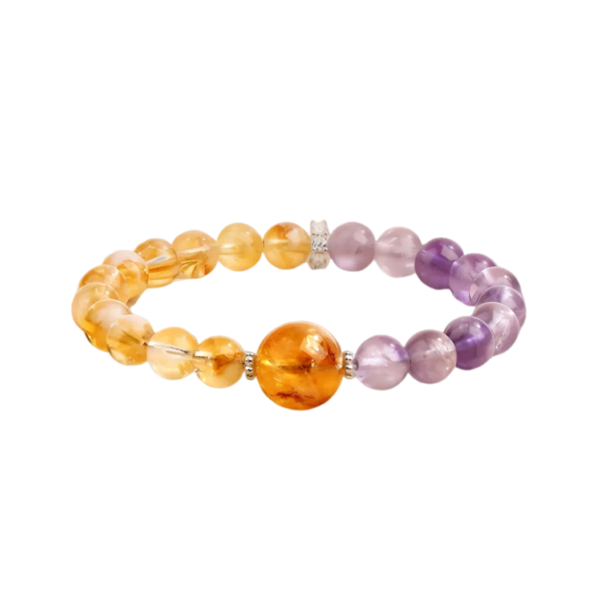 色菲尔 九紫离火 新中式精致轻奢时尚百搭简约高级感 日常通勤学生#好运 黄水晶 手串 女款