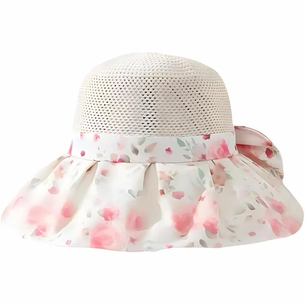 杨同学 【大沿遮阳】旅游 显脸小 防晒 折叠 太阳 聚酯纤维 渔夫帽 女款