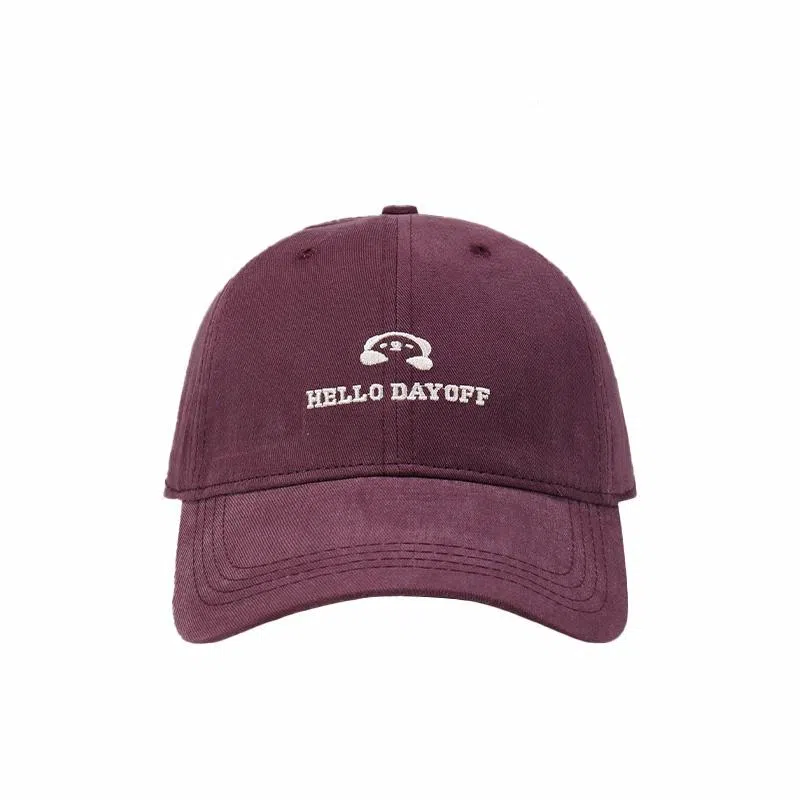 祎步康 简约刺绣显白大头围 韩版氛围感显脸小帽子 棉 鸭舌帽 男女同款情侣款