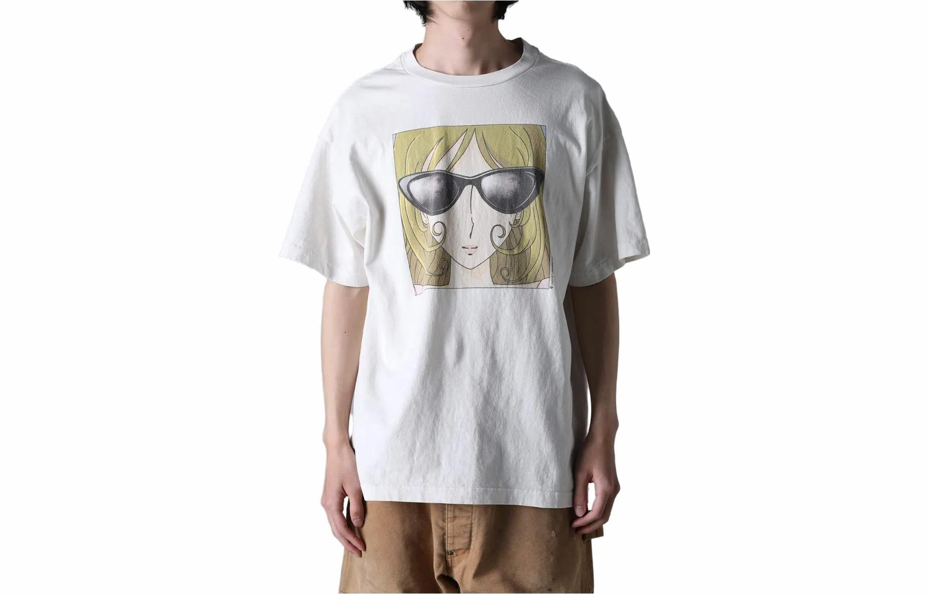SAINT Mxxxxxx Anime Print Crewneck T-Shirt White