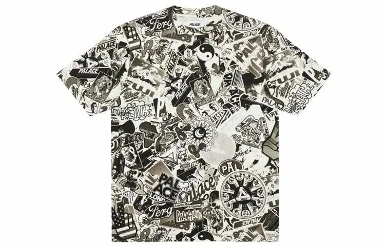 Palace FW21 Sticker Pack T-Shirt BlackWhiteT