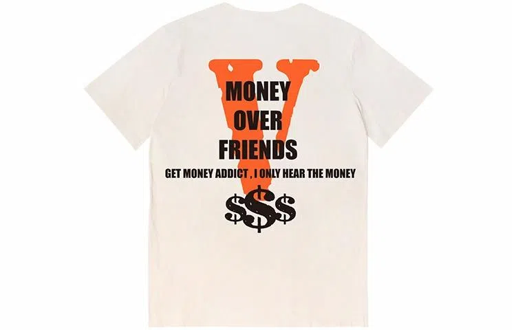 VLONE Logo Tee Cream Orange