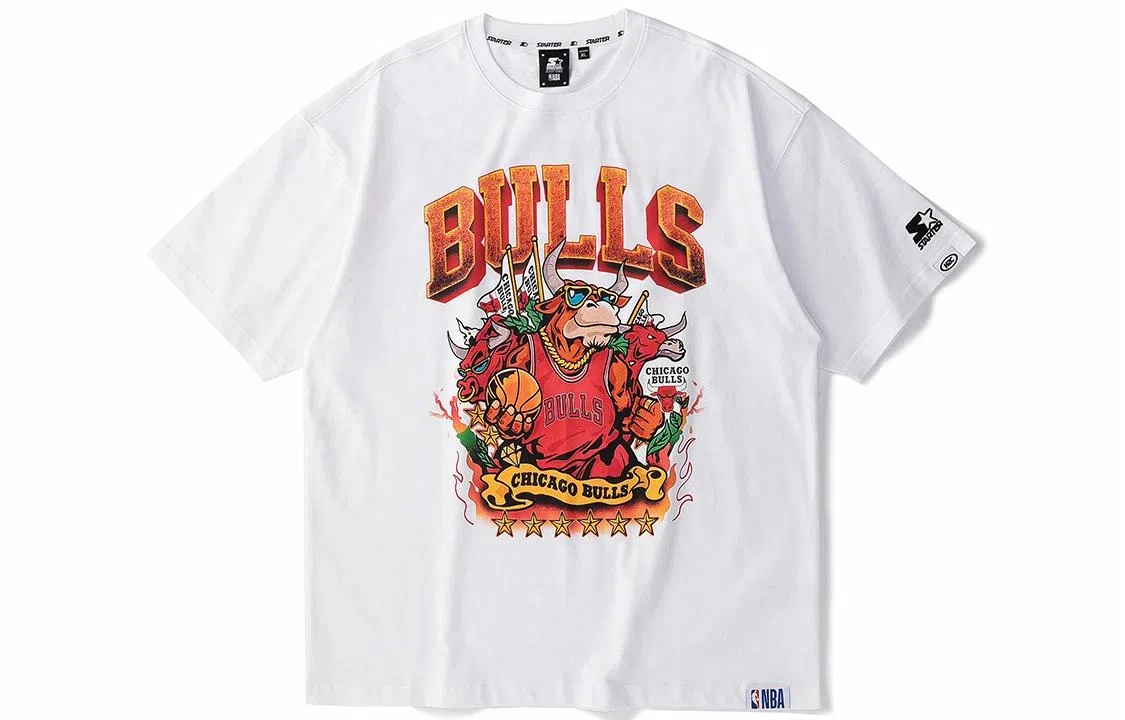 STARTER x NBA Chicago Bulls Black Tee