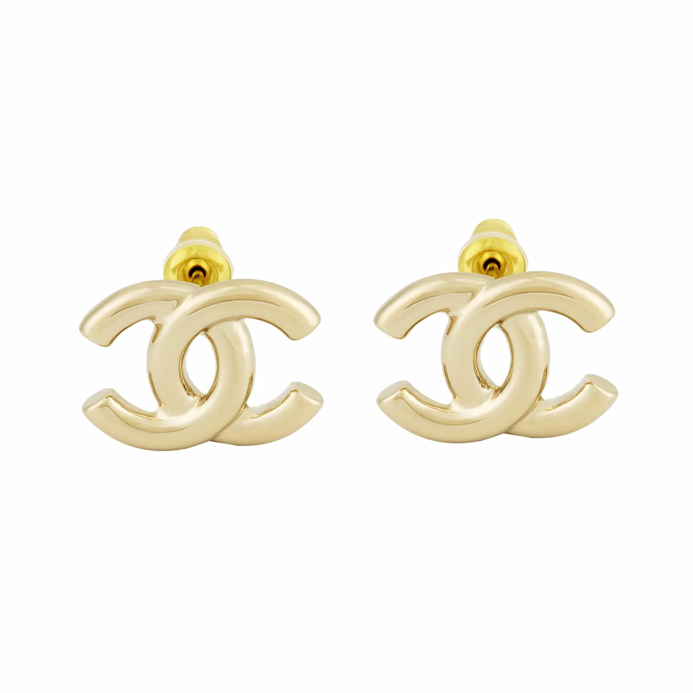 CHANEL 25P Gold Earrings