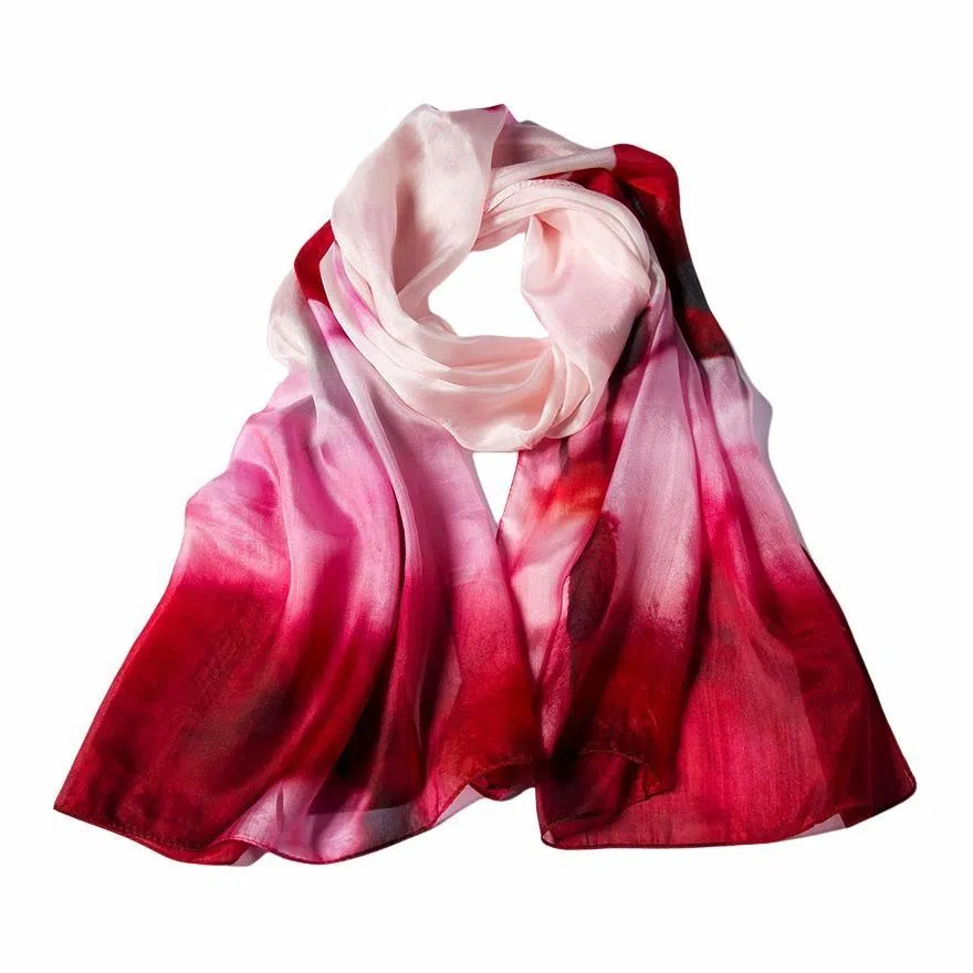 恒源祥 实用绑包数码喷绘 桑蚕丝 丝巾 女款