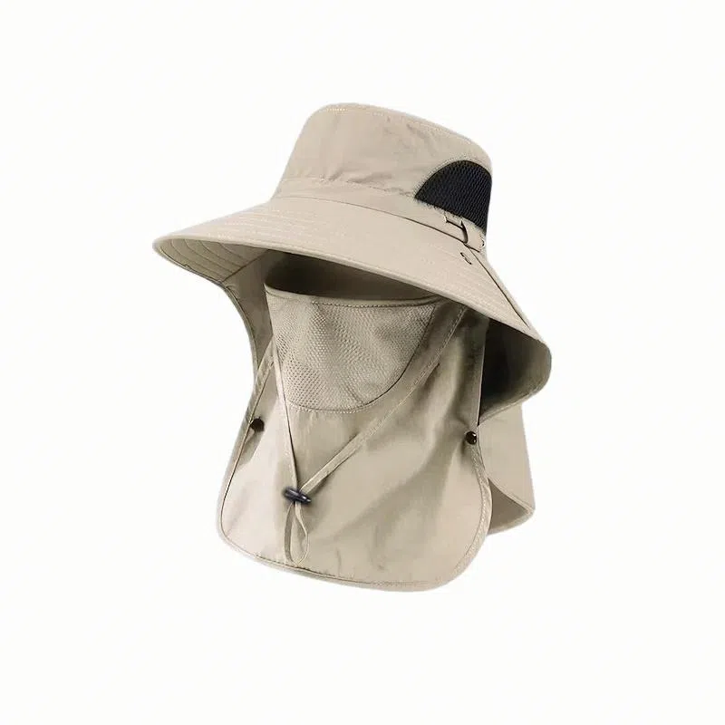 北极绒 户外可折叠 遮脸护颈透气防紫外线 潮流百搭遮阳防晒 聚酯纤维 渔夫帽 男女同款情侣款