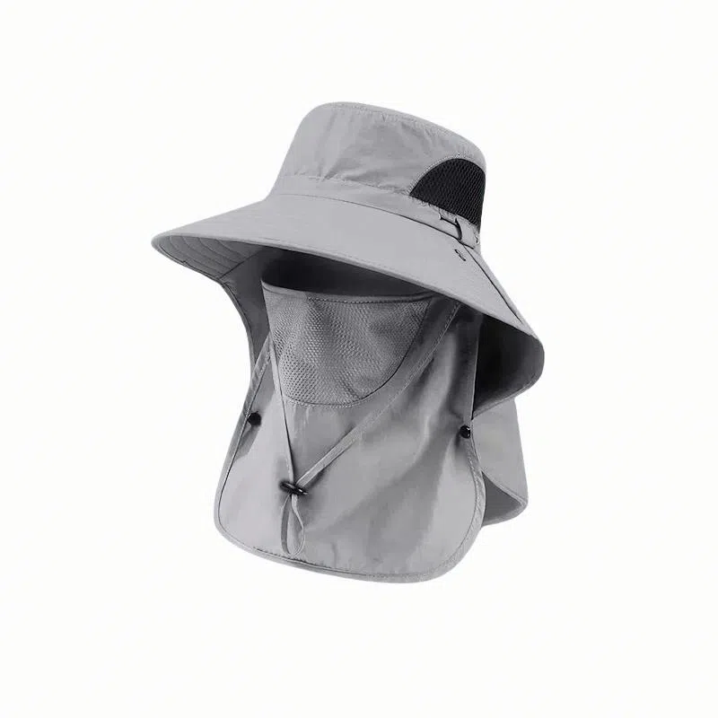 北极绒 户外可折叠 遮脸护颈透气防紫外线 潮流百搭遮阳防晒 聚酯纤维 渔夫帽 男女同款情侣款