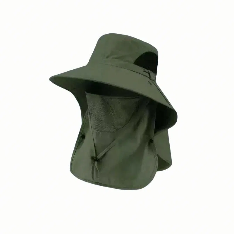 北极绒 户外可折叠 遮脸护颈透气防紫外线 潮流百搭遮阳防晒 聚酯纤维 渔夫帽 男女同款情侣款