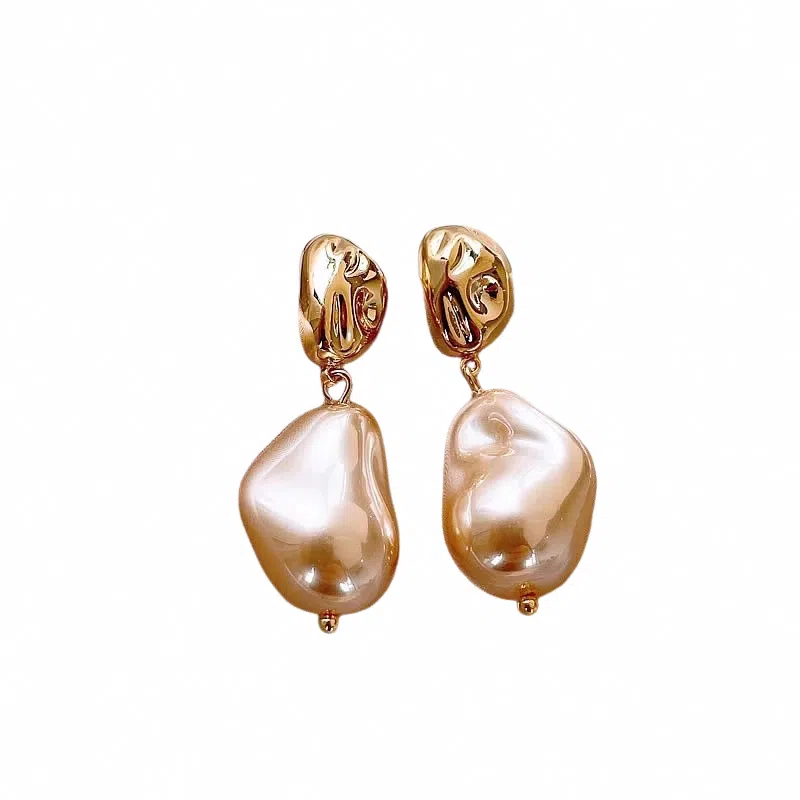 彤彤兔 港风金属异形巴洛克 合金 耳环 女款