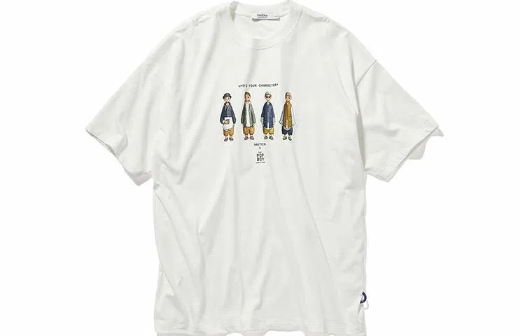 nautica white sail x POPBOY SS23 Logo T