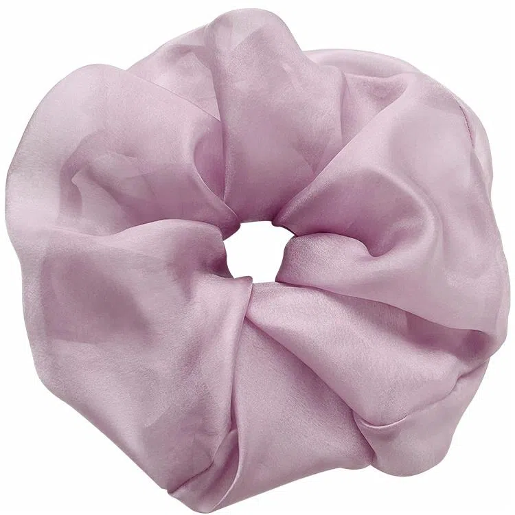 左欧 大肠超大 加大号特大紫色网纱肥肠丸子头 发圈 女款