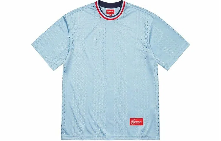 Supreme SS22 Week 18 Perforated Stripe Warm Up Top T