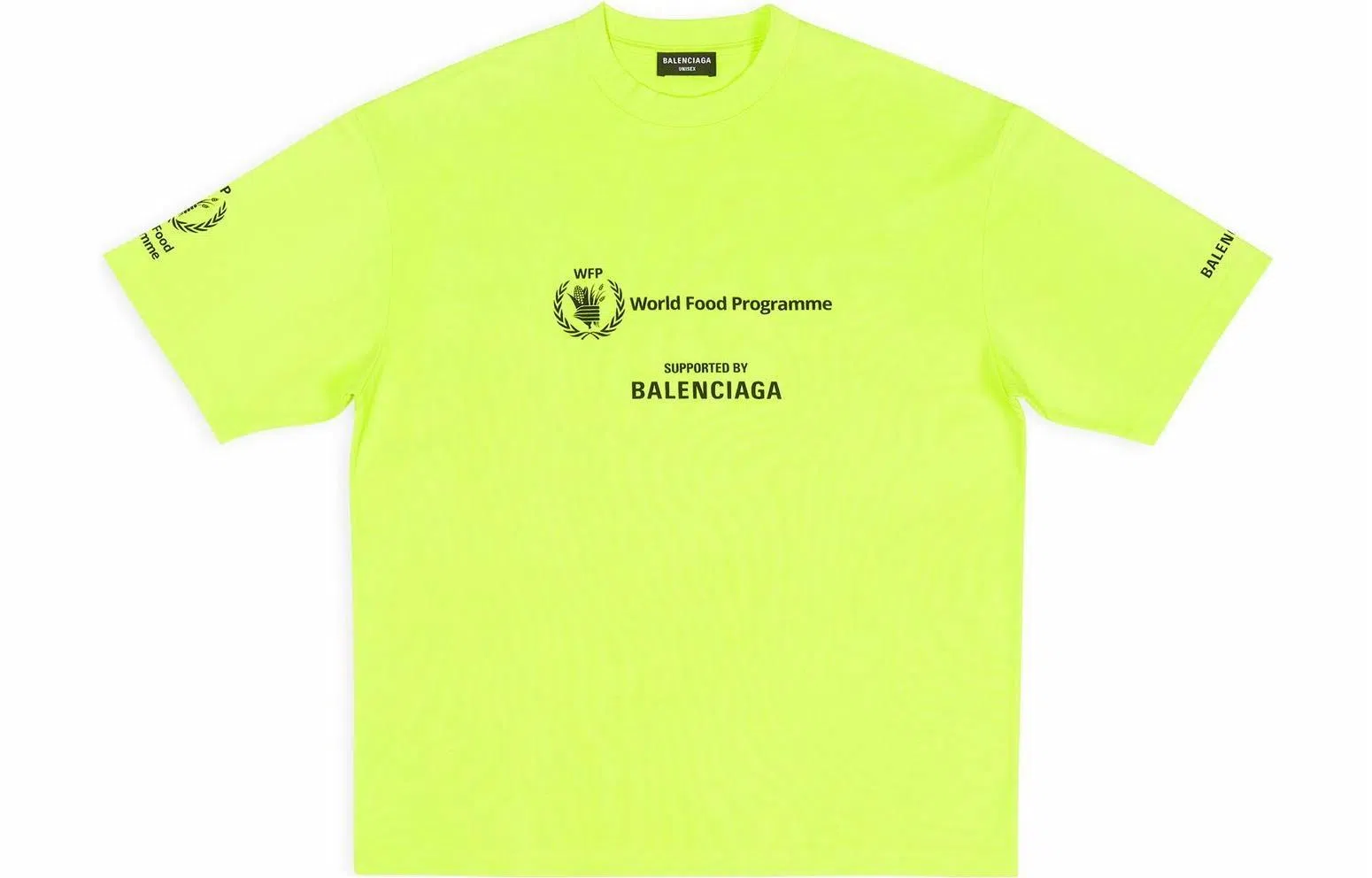 Balenciaga x WFP FW22 Logo T-Shirt Fluorescent Green