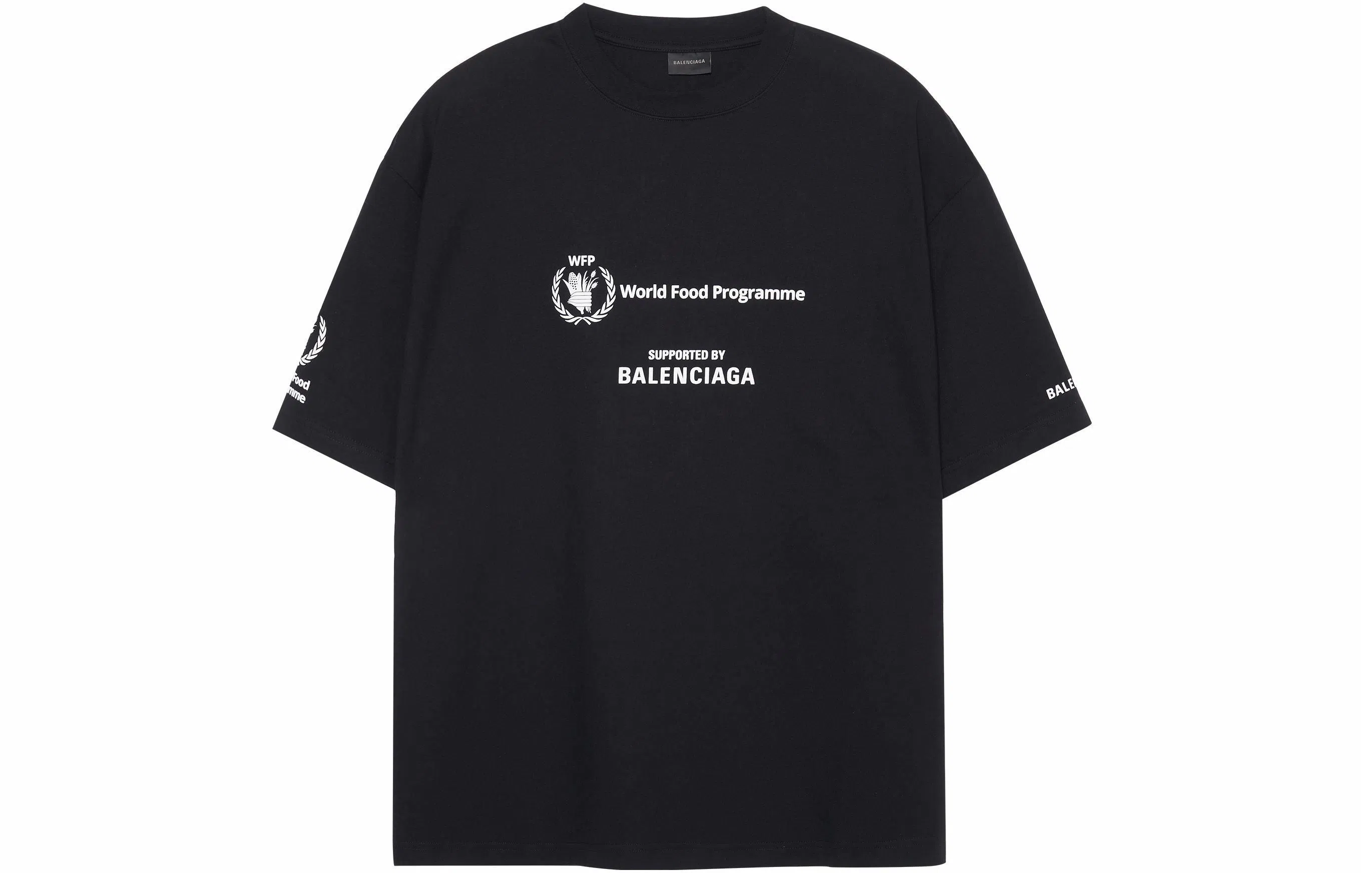 Balenciaga x WFP FW22 Logo T-Shirt Black