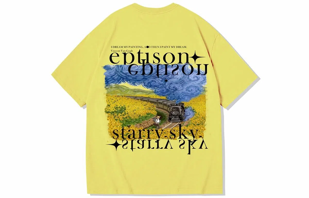 EPTISON SS23 Sunflower Letter Print Tee