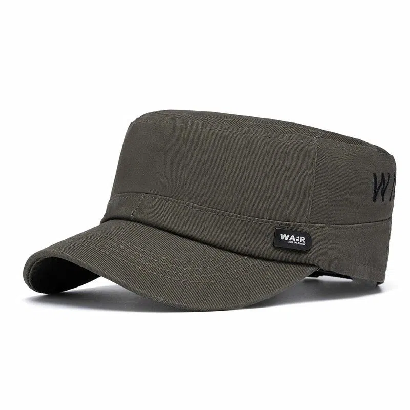 山一丸 休闲时尚中老年春夏季户外遮阳防晒 棉 平顶帽 男女同款情侣款