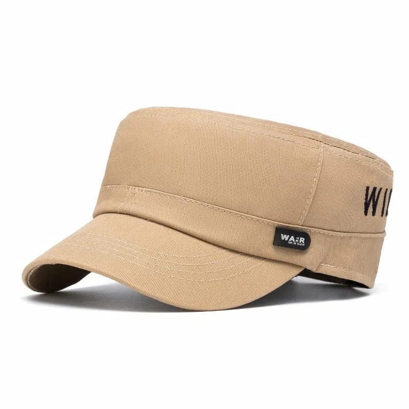 山一丸 休闲时尚中老年春夏季户外遮阳防晒 棉 平顶帽 男女同款情侣款