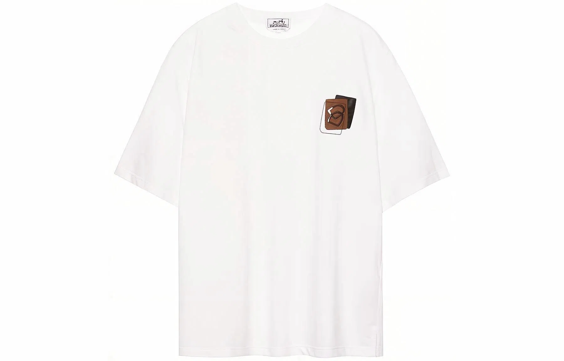 Hermes SS23 Leather Patch Tee White