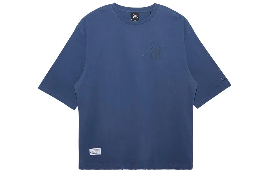 New Era Logo Crewneck T-Shirt Blue