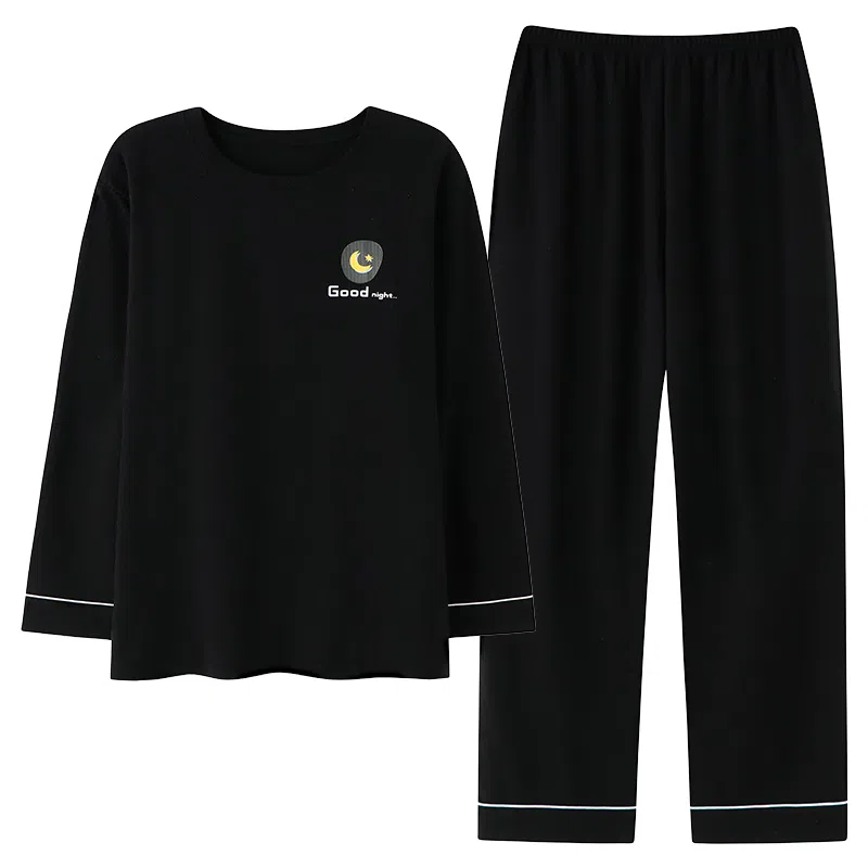 贴身领域 青少年圆领舒适透气可外穿睡衣套装 男款
