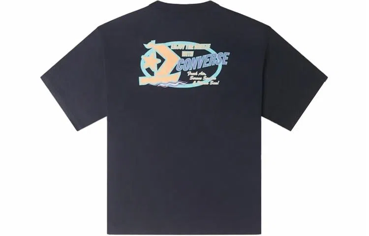 Converse Logo Print T-Shirt Black