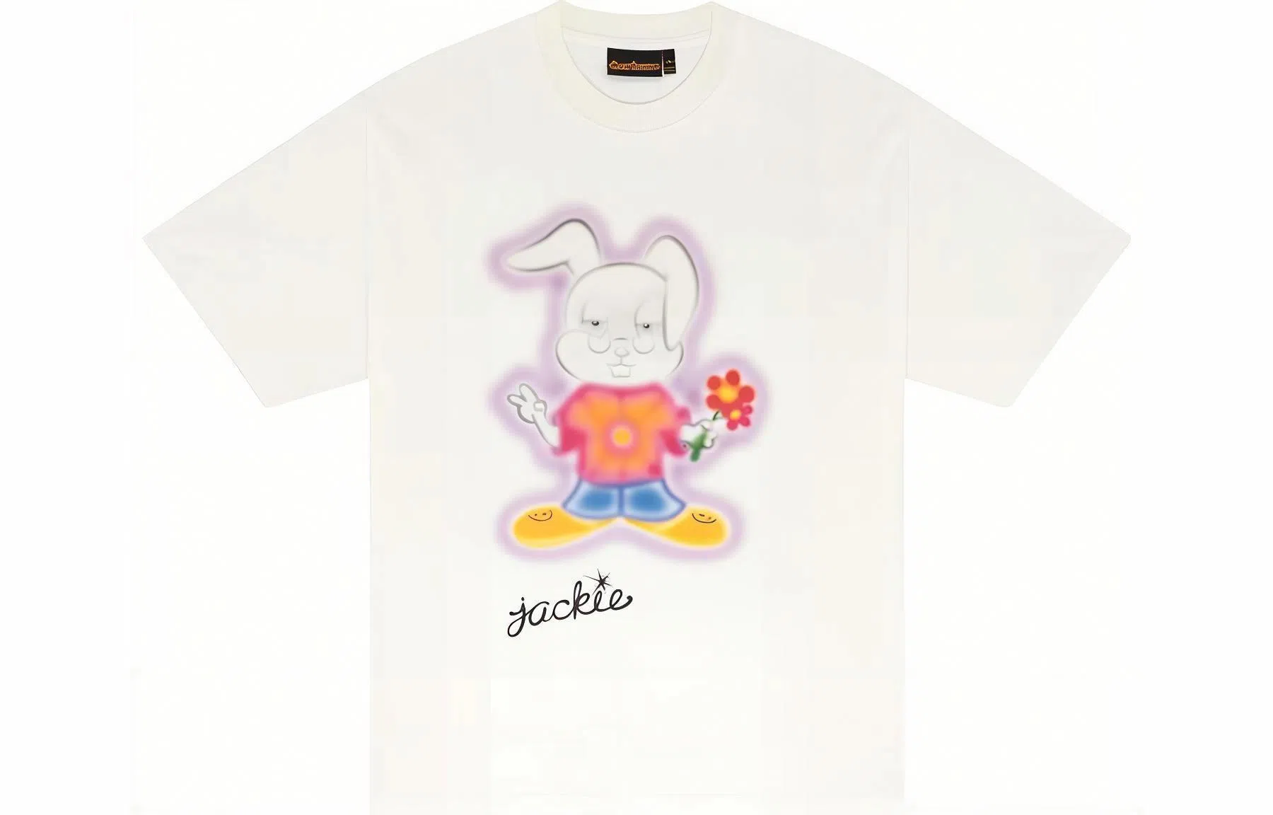 Drew House SS23 peace love Jackie ss tee off white T