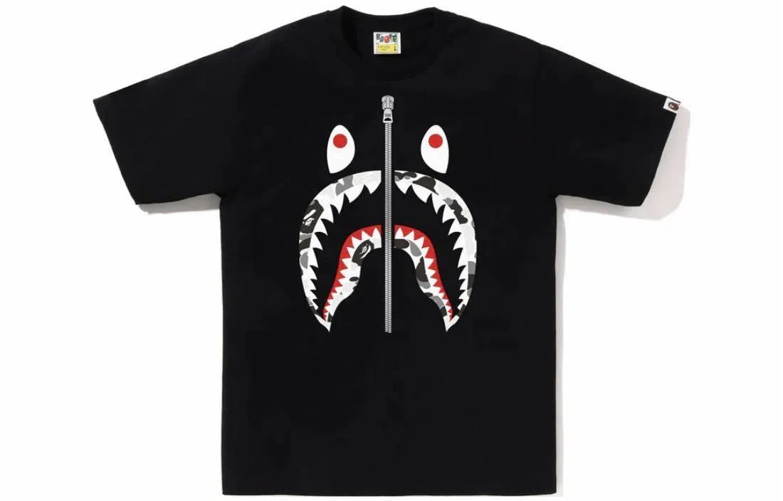 A BATHING APE SS23 Abc Camo Shark Tee