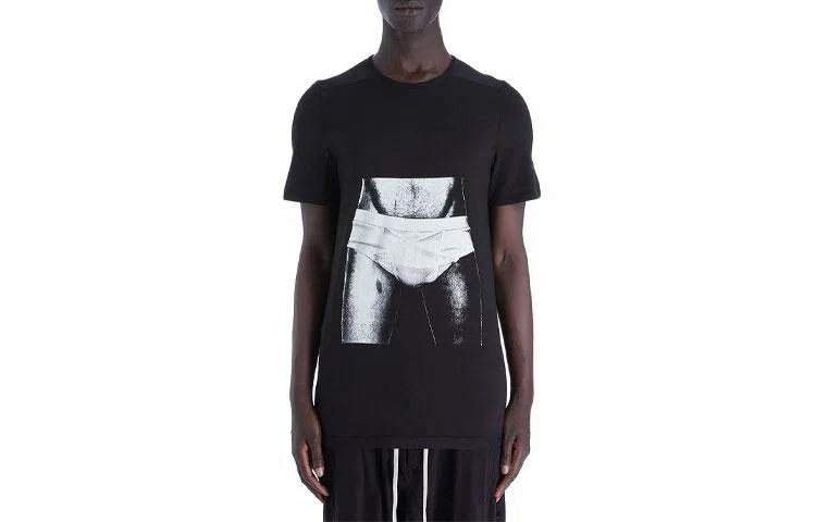 Rick Owens DRKSHDW SS22 Printed Crew Neck T-Shirt Black