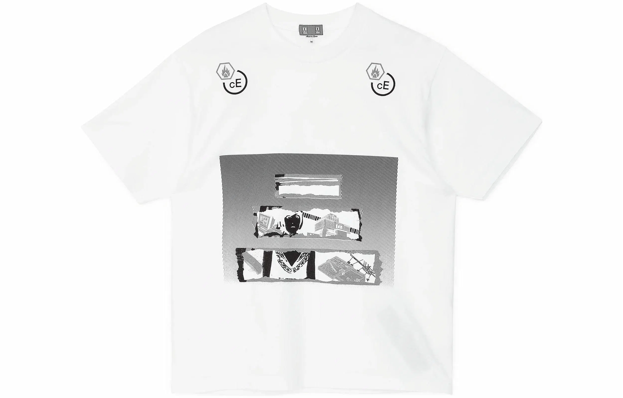 Cav Empt SS22 Geometric Print T-Shirt White