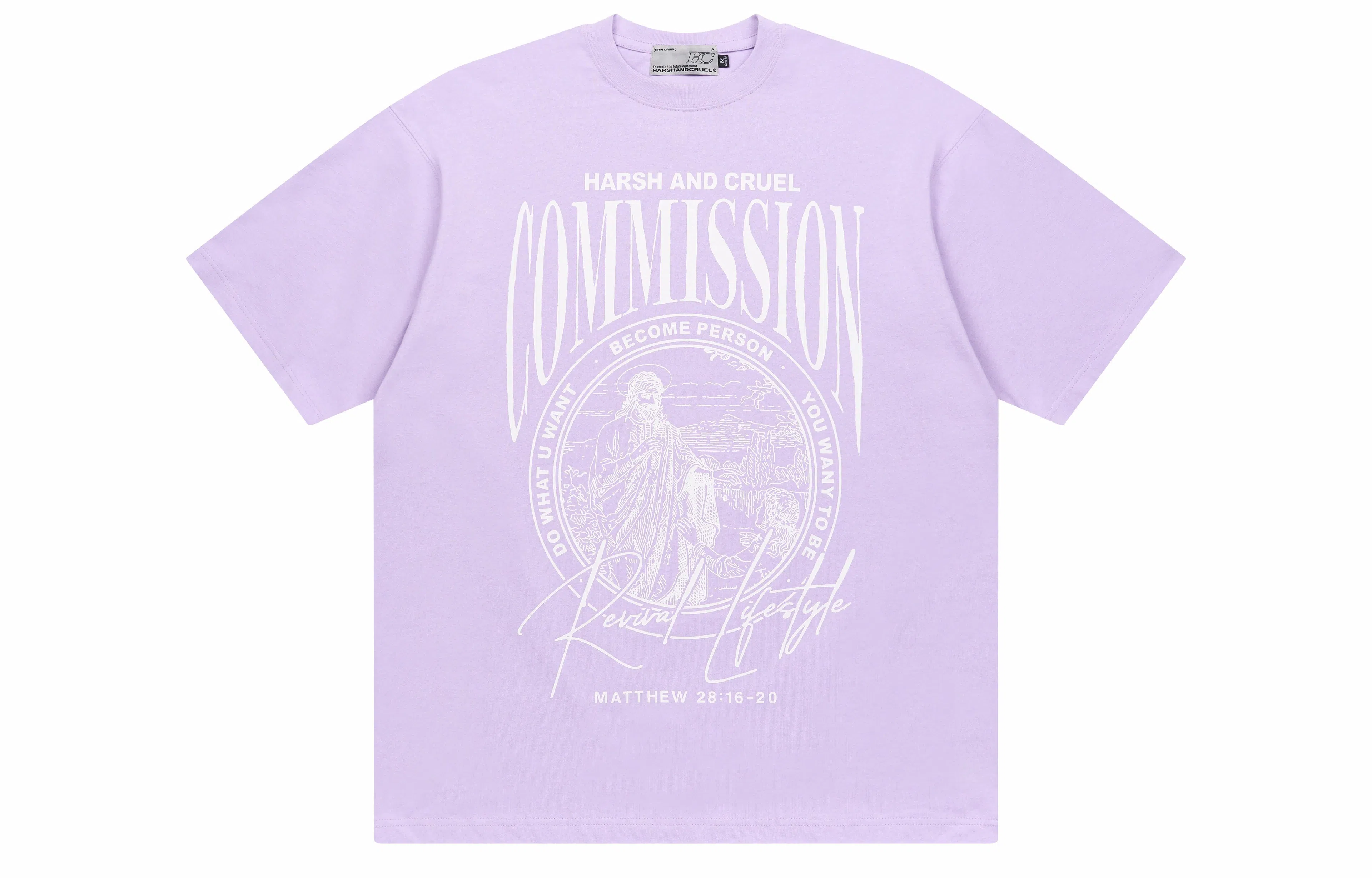 HARSH AND CRUEL Retro Letter Print Loose T-Shirt