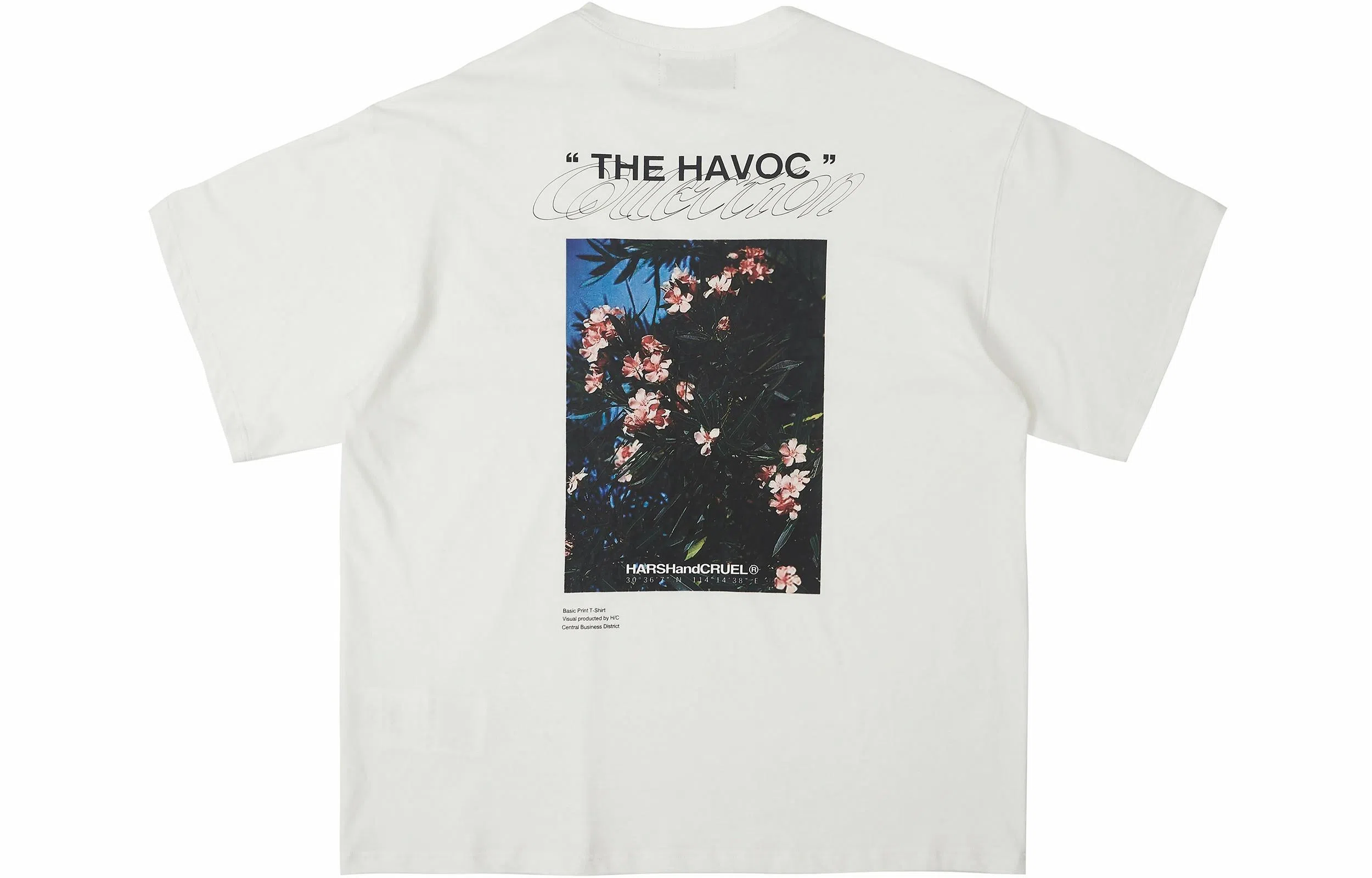 HARSH AND CRUEL Retro Street Print T-Shirt White