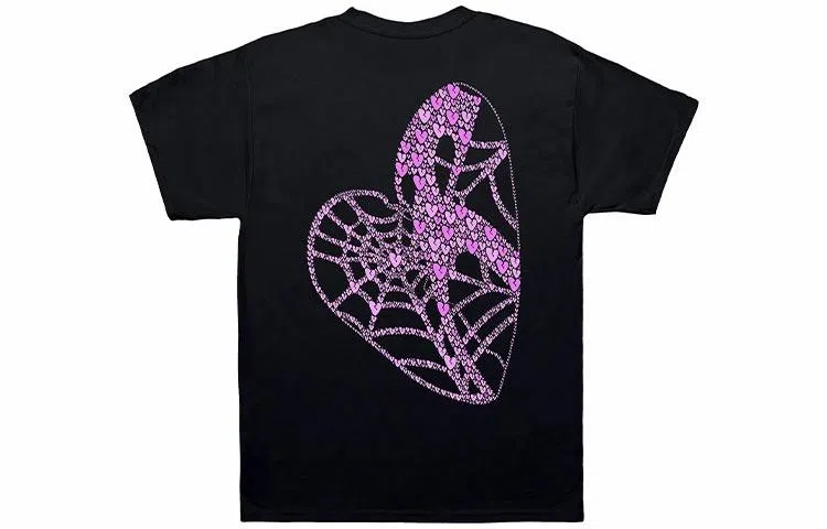 Revenge Heart Print Crewneck T-Shirt Black