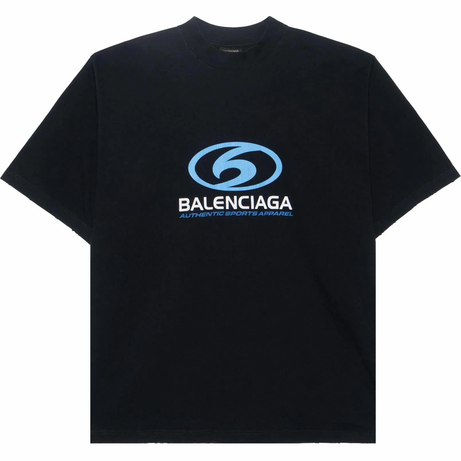 Balenciaga Logo Print Crewneck T-Shirt Black