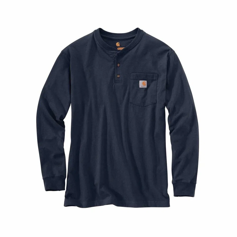 Carhartt K128 HEAVYWEIGHT LONG-SLEEVE POCKET HENLEY T-SHIRTT LOOSE FIT