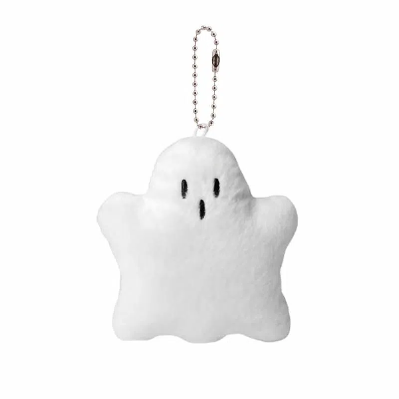 千桐 可爱白色小幽灵  卡通治愈 创意手机绳包包 行李箱  卡通玩偶 毛绒 挂件 男女同款情侣款