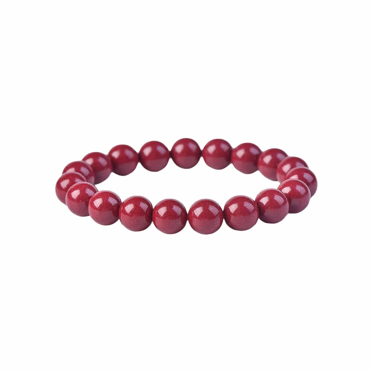 石在行 收藏级高含量复古紫金砂平安转运纳福 国潮新中式 佛珠念珠文玩 素圈圆珠 再造辰砂朱砂 玉石手串 通用