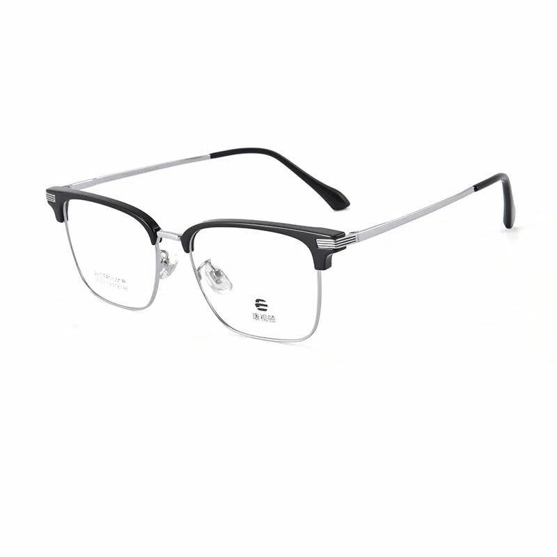 【联系客服可选配镜套餐】 康视顿 商务眉框 β钛板材镜架钛材 光学镜架 男女同款情侣款