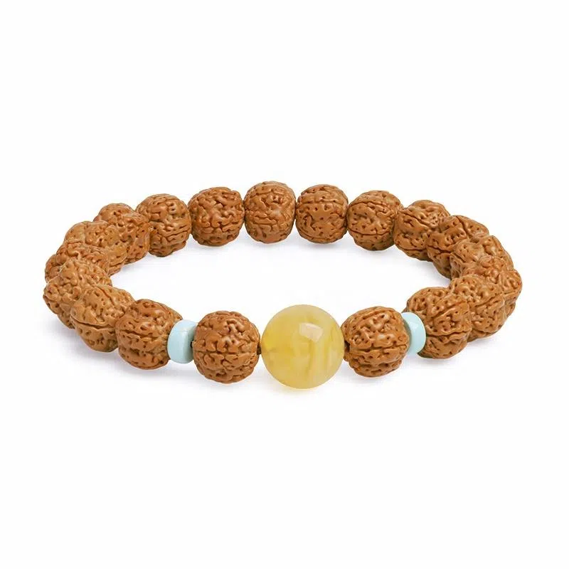 木盛缘 五瓣双龙文玩木饰 金刚菩提 手串 男女同款情侣款