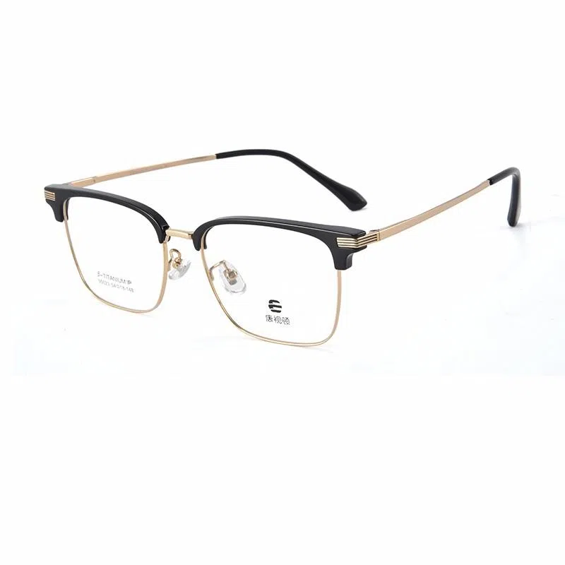 【联系客服可选配镜套餐】 康视顿 商务眉框 β钛板材镜架钛材 光学镜架 男女同款情侣款