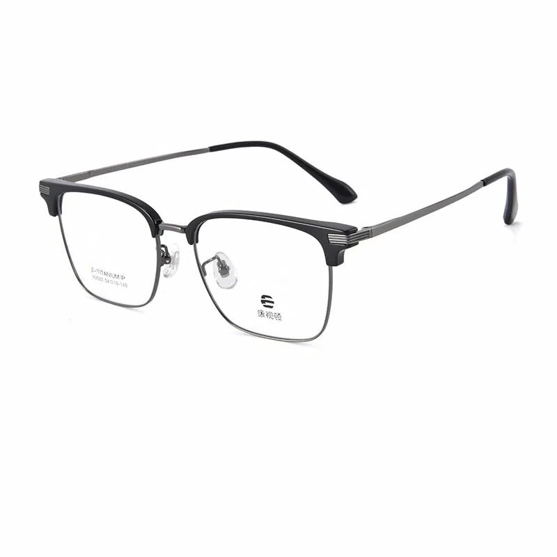 【联系客服可选配镜套餐】 康视顿 商务眉框 β钛板材镜架钛材 光学镜架 男女同款情侣款