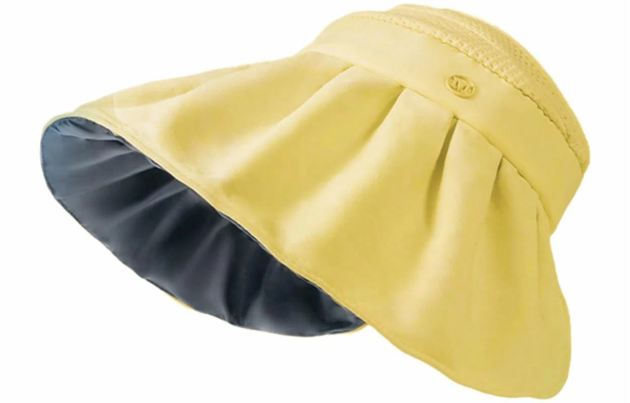 优幽兰 时尚百搭遮阳帽 防紫外线大檐显脸小空顶帽 小众设计拼色透气可折叠 聚酯纤维 防晒帽 女款