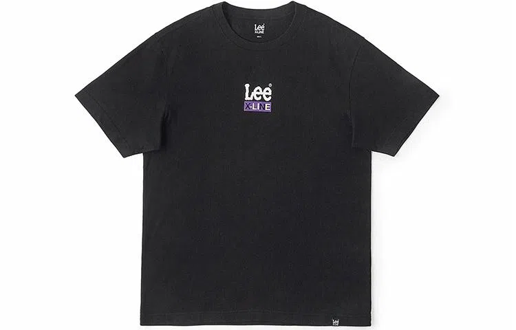 Lee SS24 Colorblock Letter Print Tee Black