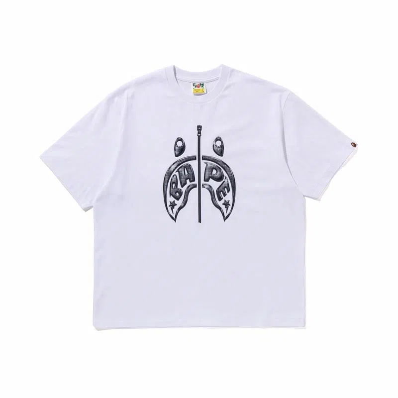 A BATHING APE Shark Zip Print Tee