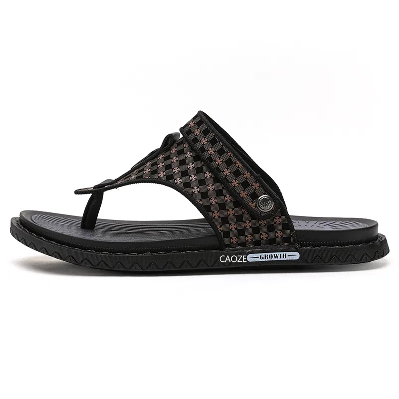 潮泽 时尚潮流 防磨人字拖鞋 男款