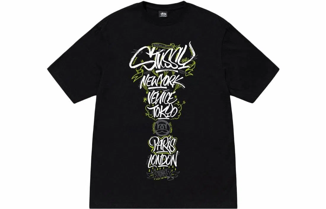 Stussy x BORN x RAISED Handstyles Tee Black