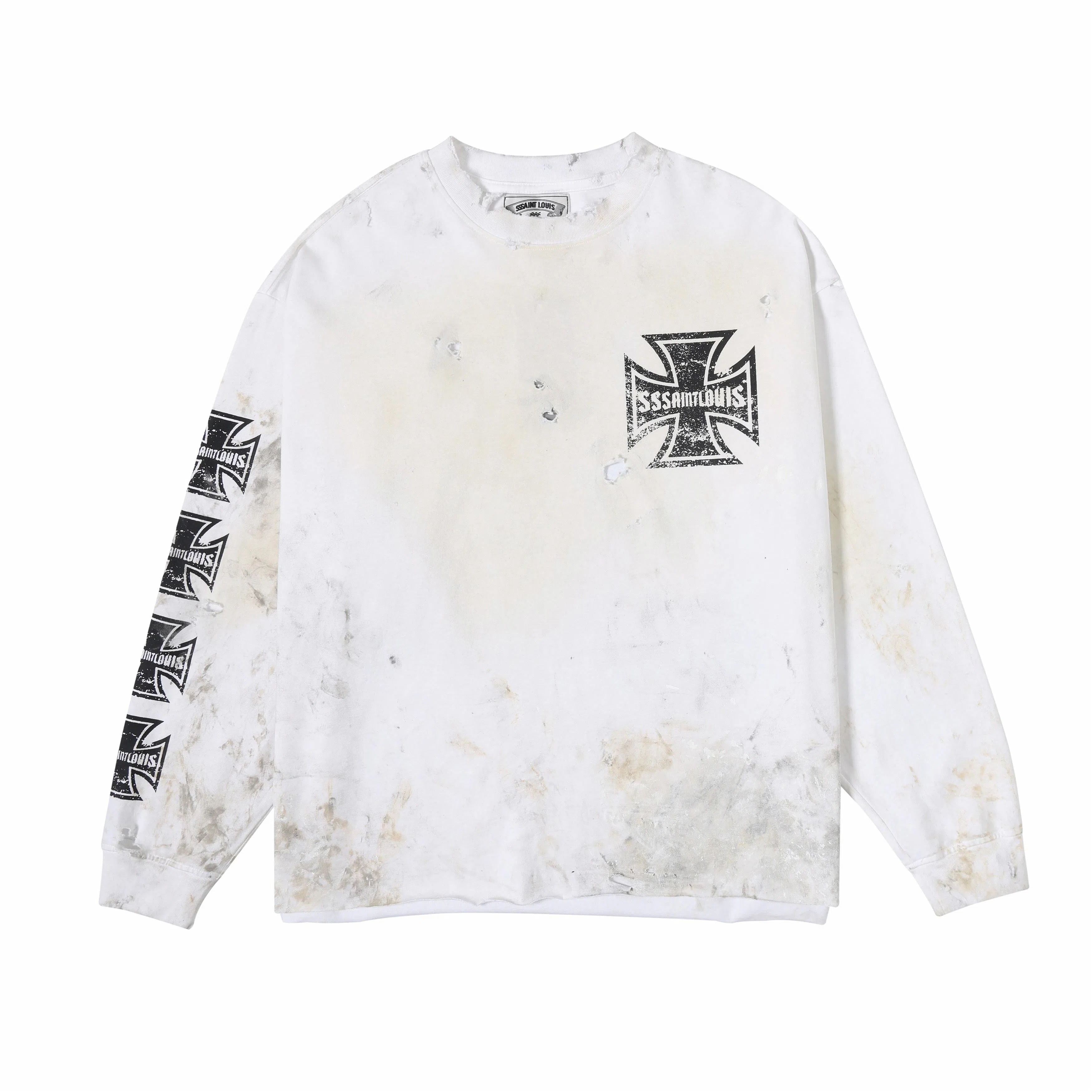 SSSAINT LOUIS Cross Medal Long Sleeve Tee