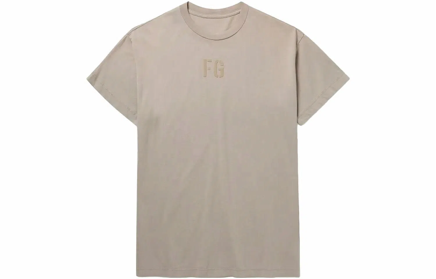 Fear of God Logo-Flocked Cotton-Jersey T-shirt Grey T