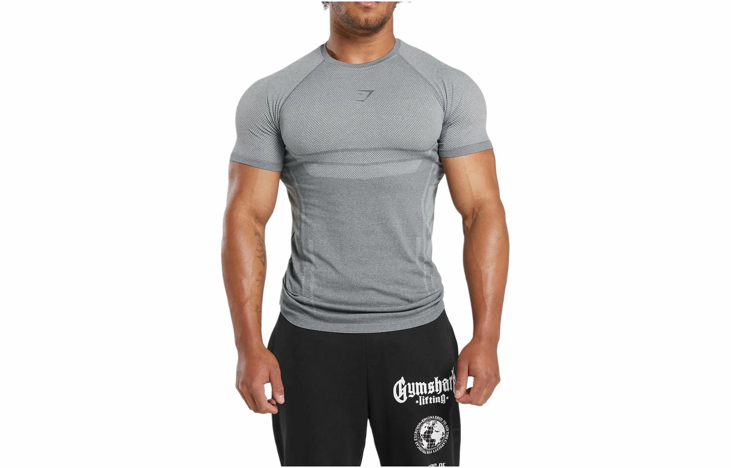 Gymshark Logo Crew Neck T-Shirt Light Grey