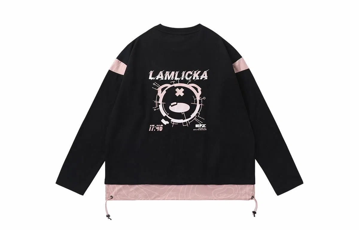 LAMLICKA Long Sleeve Tee Black