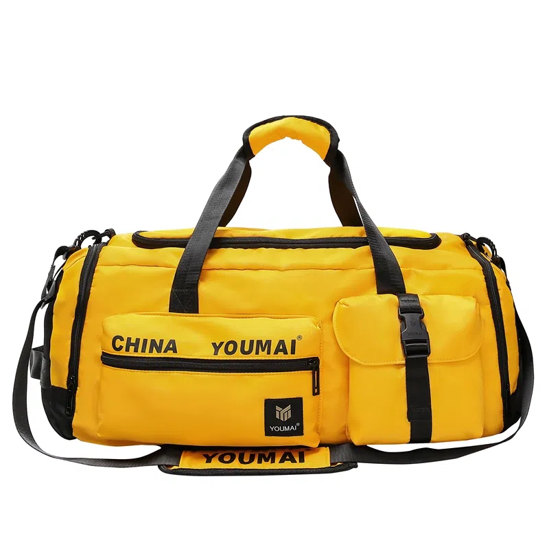 德力熊 训练潮牌 尼龙 健身包 男女同款情侣款 黑色粉色卡其色红色黄色军绿色蓝色